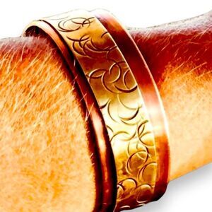 Textured Mix Metal Custom Cuff Bracelet NEW